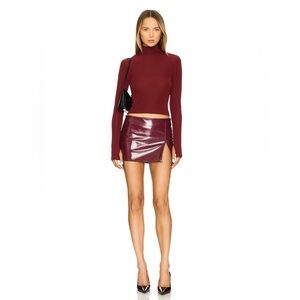 Lovers + Friends Dark Red Mini Skirt